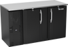 VBBN58HC-B | 58" Narrow Depth Solid Doors Back Bar in Black