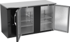 VBBN58HC-B | 58" Narrow Depth Solid Doors Back Bar in Black