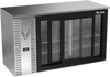 VBBN58HC-F-GS-S | 58" Narrow Depth Sliding Glass Doors Food Rated Back Bar in Stainless Steel