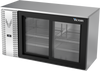 VBBN58HC-F-GS-S | 58" Narrow Depth Sliding Glass Doors Food Rated Back Bar in Stainless Steel