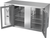 VBBN58HC-G-S | 58" Narrow Depth Glass Doors Back Bar in Stainless Steel