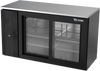 VBBN58HC-GS-B | 58" Narrow Depth Sliding Glass Doors Back Bar in Black