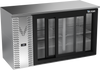 VBBN58HC-GS-S | 58" Narrow Depth Sliding Glass Doors Back Bar in Stainless Steel