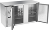 VBBN58HC-S | 58" Narrow Depth Solid Doors Back Bar in Stainless Steel