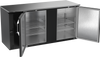 VBBN68HC-B | 68" Narrow Depth Solid Doors Back Bar in Black