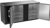 VBBN68HC-F-B | 68" Narrow Depth Solid Doors Food Rated Back Bar in Black