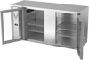 VBBN68HC-FG-S | 68" Narrow Depth Glass Doors Food Rated Back Bar in Stainless Steel