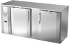 VBBN68HC-F-S | 68" Narrow Depth Solid Doors Food Rated Back Bar in Stainless Steel