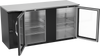 VBBN68HC-G-B | 68" Narrow Depth Glass Doors Back Bar in Black