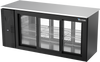 VBBN72HC-F-GS-PT-B | 72" Narrow Depth Sliding Glass Doors Food Rated Pass-thru Back Bar in Black