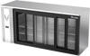 VBBN72HC-F-GS-S | 72" Narrow Depth Sliding Glass Doors Food Rated Back Bar in Stainless Steel