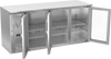 VBBN72HC-G-S | 72" Narrow Depth Glass Doors Back Bar in Stainless Steel