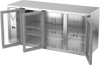 VBBN72HC-G-S | 72" Narrow Depth Glass Doors Back Bar in Stainless Steel