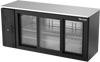 VBBN72HC-GS-B | 72" Narrow Depth Sliding Glass Doors Back Bar in Black