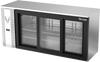 VBBN72HC-GS-S | 72" Narrow Depth Sliding Glass Doors Back Bar in Stainless Steel