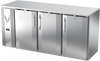 VBBN72HC-S | 72" Narrow Depth Solid Doors Back Bar in Stainless Steel