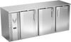 VBBN78HC-F-S | 78" Narrow Depth Solid Doors Food Rated Back Bar in Stainless Steel