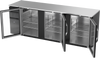 VBBN94HC-G-B | 94" Narrow Depth Glass Doors Back Bar in Black