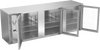 VBBN94HC-G-S | 94" Narrow Depth Glass Doors Back Bar in Stainless Steel