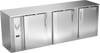 VBBN94HC-S | 94" Narrow Depth Solid Doors Back Bar in Stainless Steel