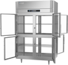 RSA-2D-S1-PT-HG-HC | Ultraspec Half Glass Door Pass-Thru Refrigerator