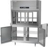 DRS-2D-S1-PT-HD-HC | Ultraspec Sliding Glass Pass-Thru and Half Solid Doors Refrigerator