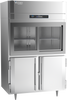 DRSA-2D-S1-HD-HC | Ultraspec Sliding Half Glass and Half Solid Doors Refrigerator