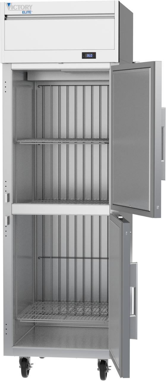 VERSA-1D-HD-HC | Elite Series Half Solid Door Refrigerator