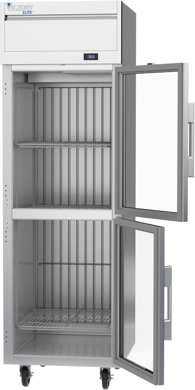 VERSA1DHGHC Elite Series Half Glass Door Refrigerator Victory