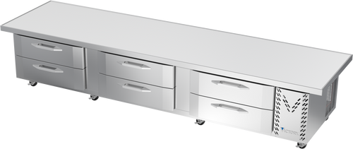 CBR112HC-120 | 112" Chef Base Refrigerator Extended Top