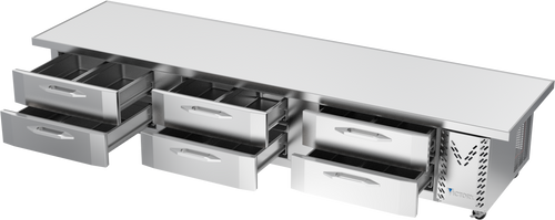 CBR112HC-120 | 112" Chef Base Refrigerator Extended Top