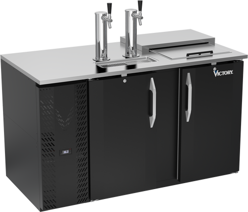 VDD58HC-C-B | 58" Direct Draw Dispenser / Club Top in Black