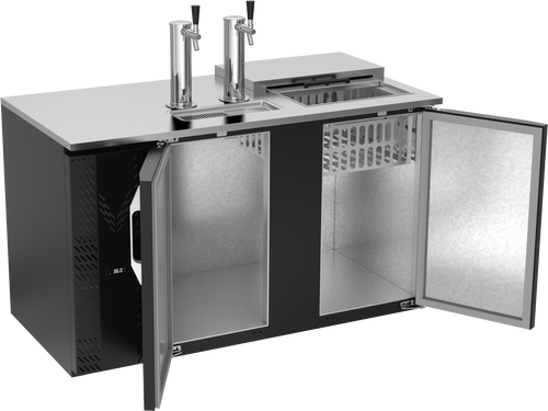 VDD58HC-C-B | 58" Direct Draw Dispenser / Club Top in Black