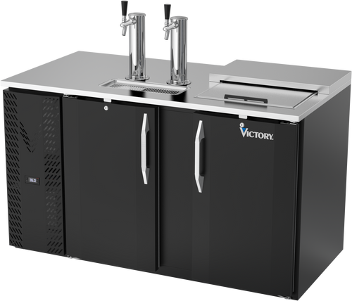 VDD58HC-C-B | 58" Direct Draw Dispenser / Club Top in Black