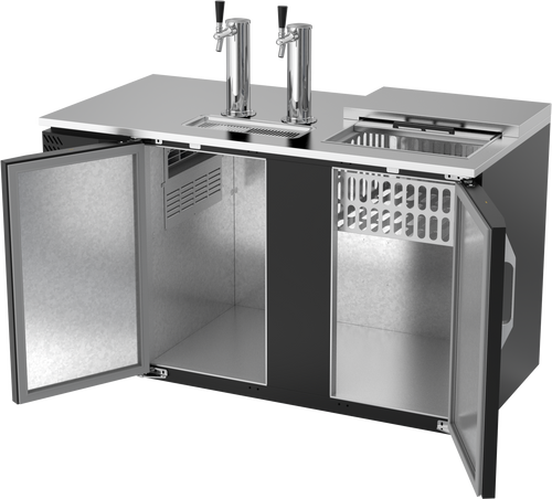 VDD58HC-C-B | 58" Direct Draw Dispenser / Club Top in Black