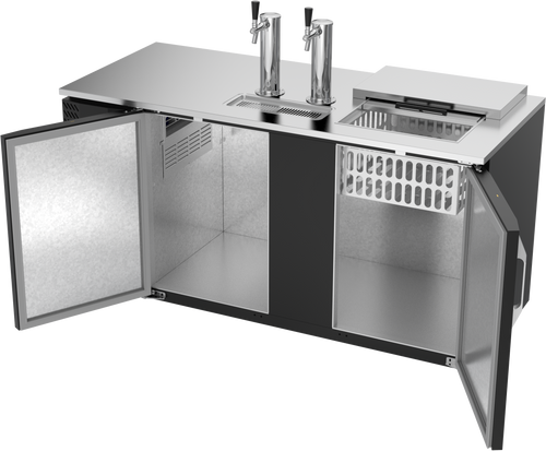 VDD68HC-C-B | 68" Direct Draw Dispenser / Club Top in Black