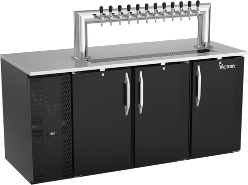 VDD72HC-B-12T | 72" Direct Draw Dispenser / 12 Tap Tower in Black