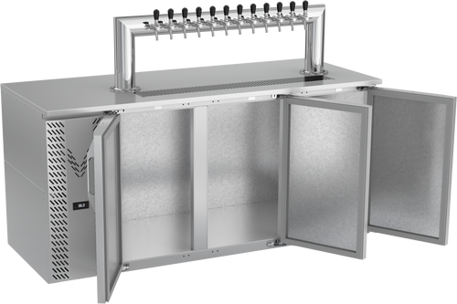 VDD72HC-S-12T | 72" Direct Draw Dispenser / 12 Tap Tower in Stainless Steel