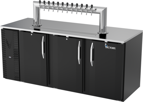 VDD78HC-B-12T | 78" Direct Draw Dispenser / 12 Tap Tower in Black