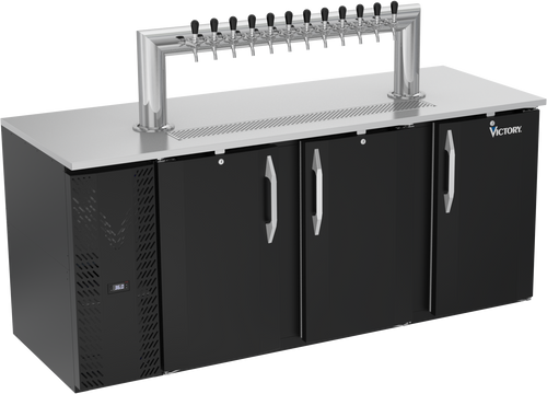 VDD78HC-B-12T | 78" Direct Draw Dispenser / 12 Tap Tower in Black