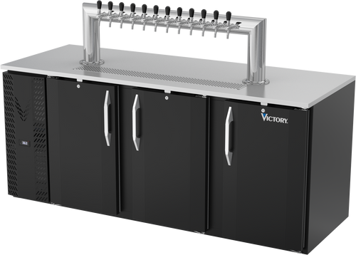 VDD78HC-B-12T | 78" Direct Draw Dispenser / 12 Tap Tower in Black