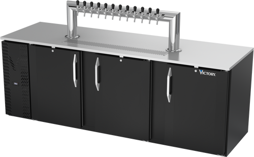 VDD94HC-B-12T | 94" Direct Draw Dispenser / 12 Tap Tower in Black