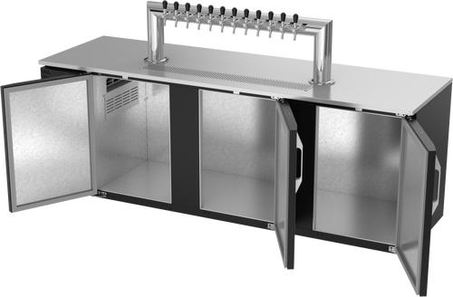 VDD94HC-B-12T | 94" Direct Draw Dispenser / 12 Tap Tower in Black