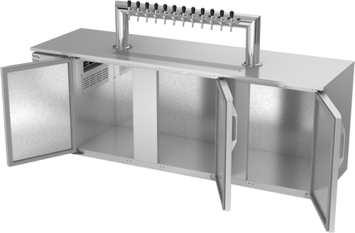 VDD94HC-S-12T | 94" Direct Draw Dispenser / 12 Tap Tower in Stainless Steel