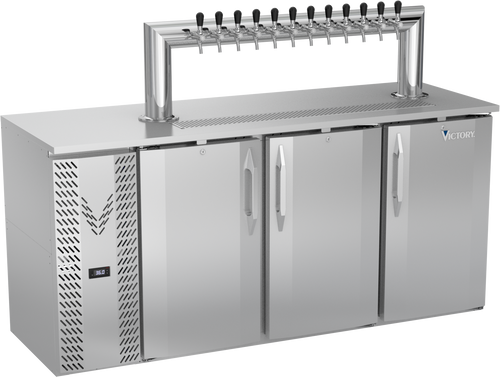 VDDN72HC-S-12T | 72" Direct Draw Dispenser / 12 Tap Tower in Stainless Steel