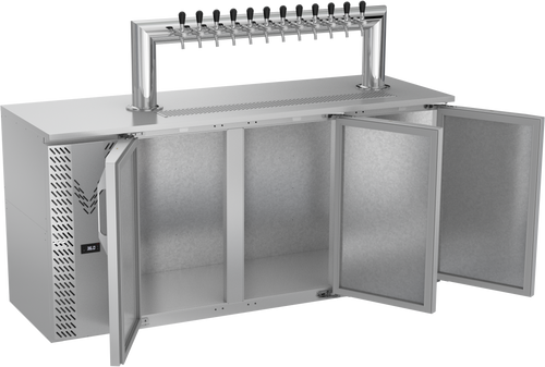VDDN72HC-S-12T | 72" Direct Draw Dispenser / 12 Tap Tower in Stainless Steel