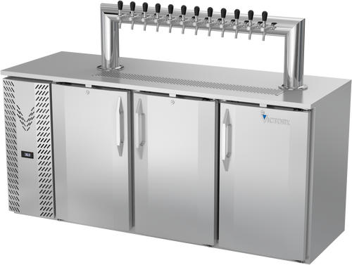 VDDN72HC-S-12T | 72" Direct Draw Dispenser / 12 Tap Tower in Stainless Steel