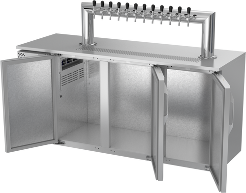 VDDN72HC-S-12T | 72" Direct Draw Dispenser / 12 Tap Tower in Stainless Steel