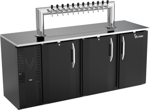 VDDN78HC-B-12T | 78" Direct Draw Dispenser / 12 Tap Tower in Black
