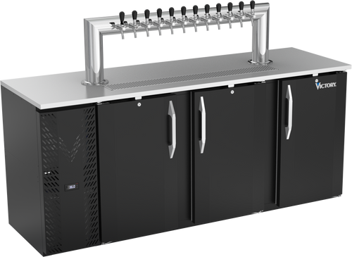 VDDN78HC-B-12T | 78" Direct Draw Dispenser / 12 Tap Tower in Black